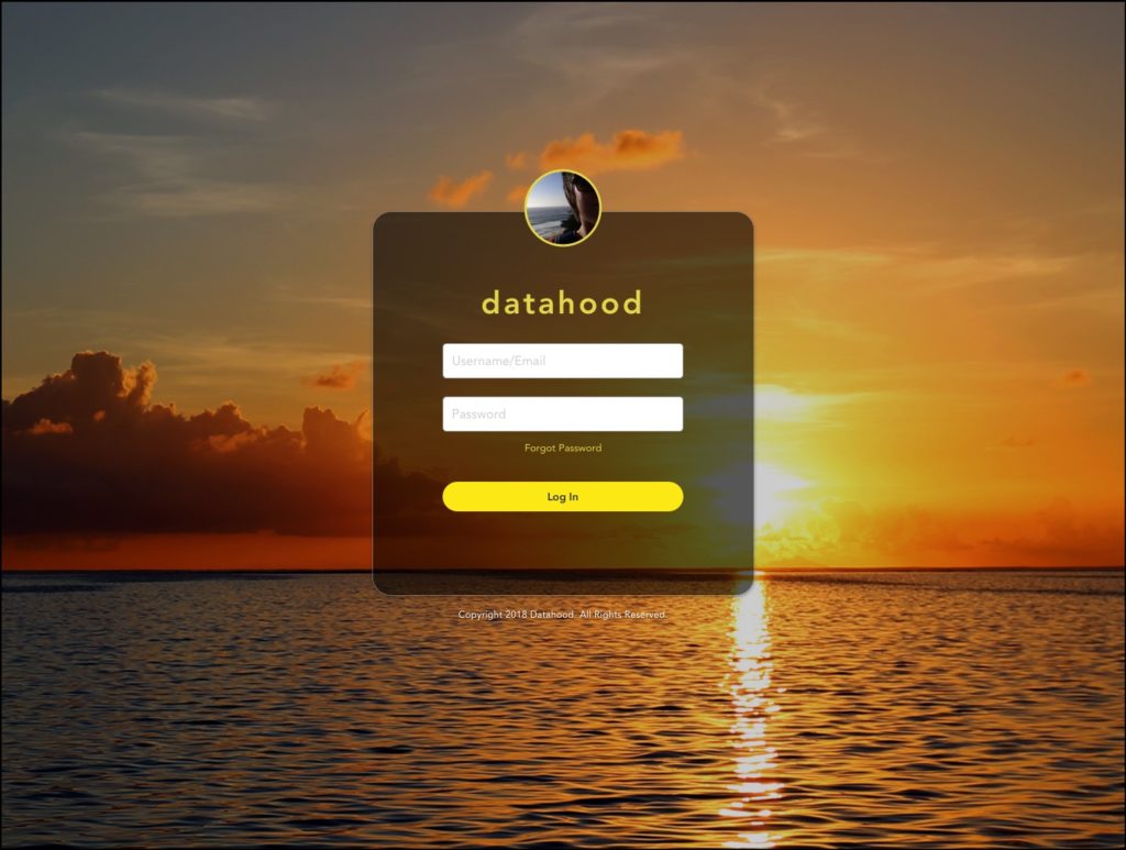 Data Visualization Login Page